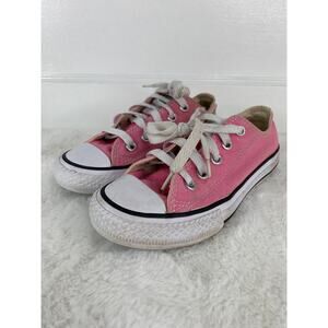 Converse All Star Low Top Pink Canvas Sneakers Youth Size 12 US (EUR 29)